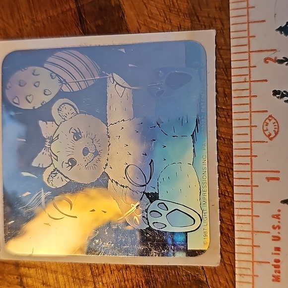 Vintage laser stickers Teddy Bears and Dragon Light Impressions 1987 - Picture 4 of 11